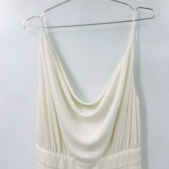 Misha Moyra Pantsuit Cowl Neck Jumpsuit Ivory Size 8 - Picture 4 of 13